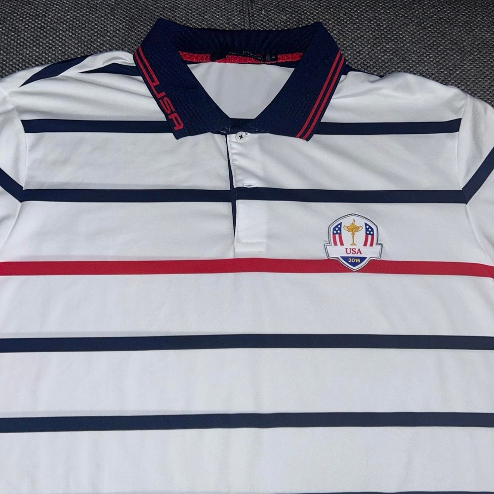 Polo Ralph Lauren 2016 Ryder Cup Striped Polo Shirt Size 2XL Golf Casual